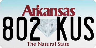 AR license plate 802KUS