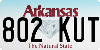 AR license plate 802KUT