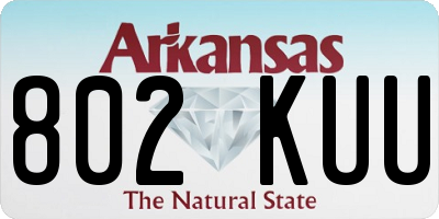 AR license plate 802KUU