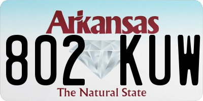 AR license plate 802KUW