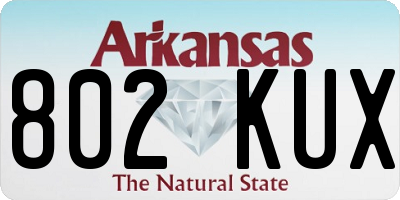 AR license plate 802KUX