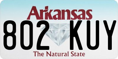 AR license plate 802KUY