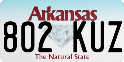 AR license plate 802KUZ