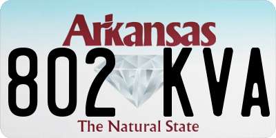 AR license plate 802KVA