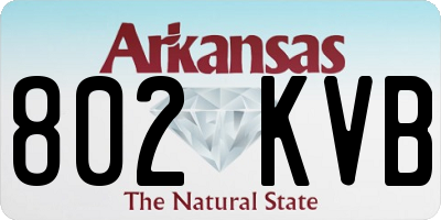 AR license plate 802KVB