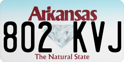 AR license plate 802KVJ