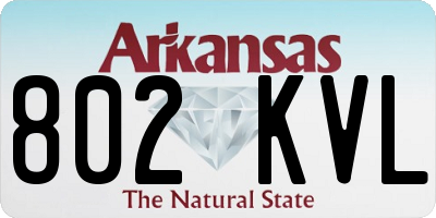 AR license plate 802KVL