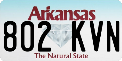 AR license plate 802KVN