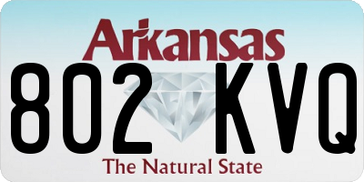 AR license plate 802KVQ