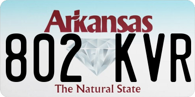AR license plate 802KVR