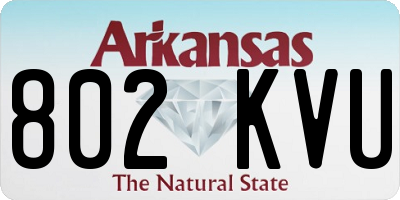 AR license plate 802KVU