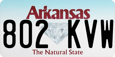 AR license plate 802KVW