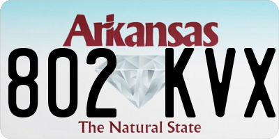 AR license plate 802KVX