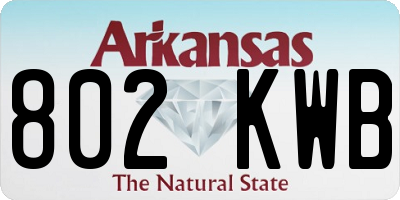 AR license plate 802KWB