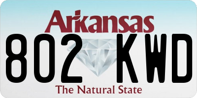 AR license plate 802KWD