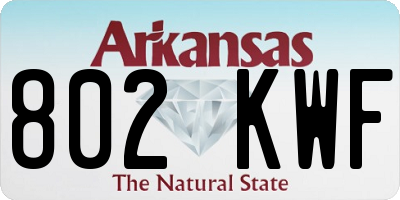 AR license plate 802KWF