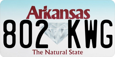 AR license plate 802KWG