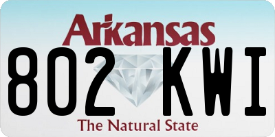 AR license plate 802KWI