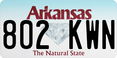 AR license plate 802KWN