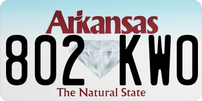 AR license plate 802KWO