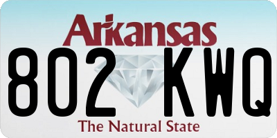 AR license plate 802KWQ