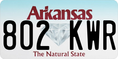 AR license plate 802KWR