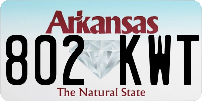 AR license plate 802KWT