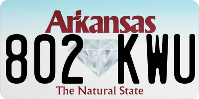 AR license plate 802KWU