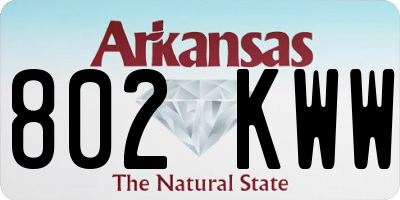 AR license plate 802KWW