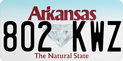 AR license plate 802KWZ