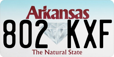 AR license plate 802KXF