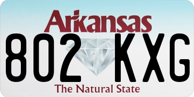 AR license plate 802KXG