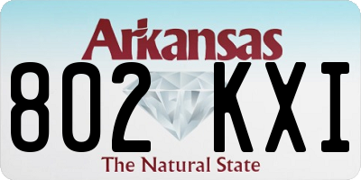 AR license plate 802KXI