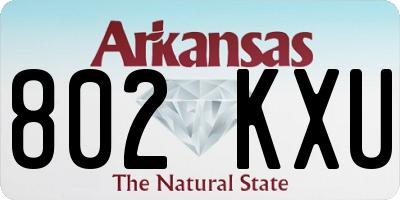 AR license plate 802KXU