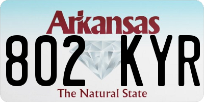 AR license plate 802KYR