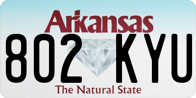 AR license plate 802KYU