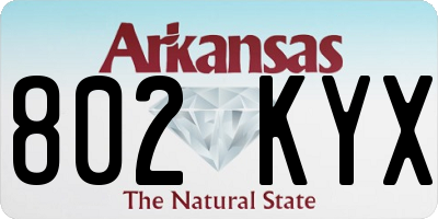 AR license plate 802KYX