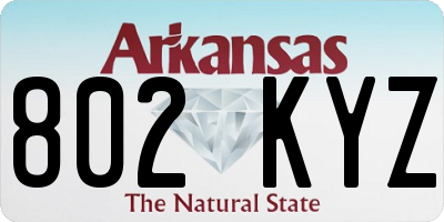 AR license plate 802KYZ