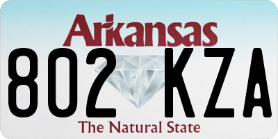 AR license plate 802KZA