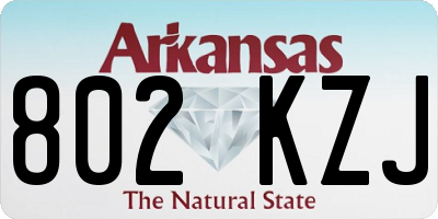 AR license plate 802KZJ
