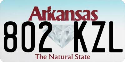 AR license plate 802KZL