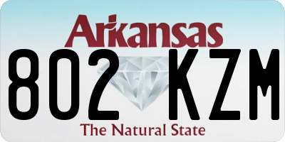AR license plate 802KZM