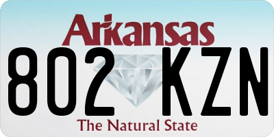 AR license plate 802KZN