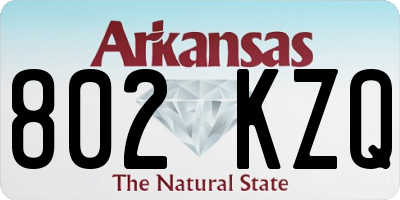 AR license plate 802KZQ