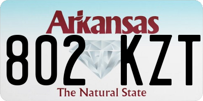 AR license plate 802KZT