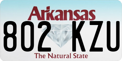 AR license plate 802KZU