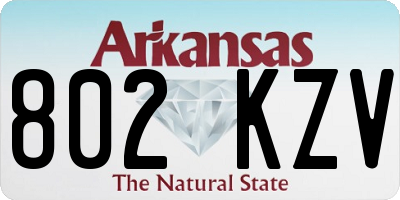 AR license plate 802KZV