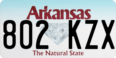 AR license plate 802KZX