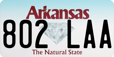 AR license plate 802LAA