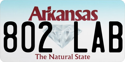 AR license plate 802LAB